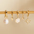 Gold Key Huggie Hoop Earrings